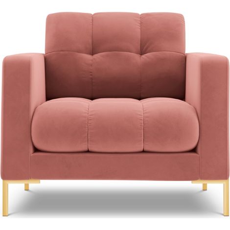 Fauteuil en velours rose (1/5)