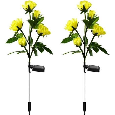 2 ampoules LED tournesol, ampoules à fleurs, ampoule rose à insert, ampoules de jardin extérieur, décoration, veilleuse, jaune - AquaForge (1/5)