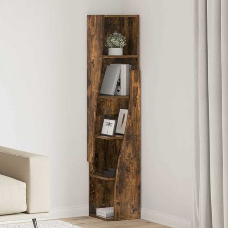 Corner Cabinet 27.5x27x140cm Engineered Wood Smoked Oak vidaXL