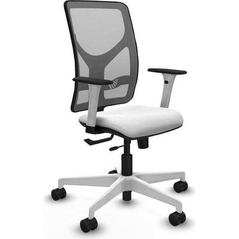 Silla de oficina piqueras y crespo Motilla blanco respaldo fijo (1/2)