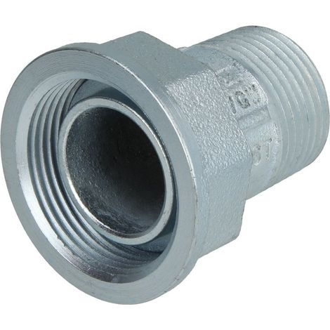 Raccord pour compteur gaz droit 1'' pour compteur gaz bitube galvanisé