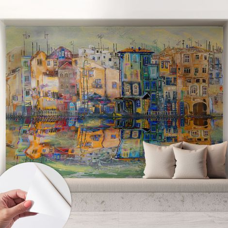 Selbstklebend Tapete - abwaschbar - Raumgestaltung  Schlafzimmer Wohnzimmer Tapete Magische Stadt 208x146 cm (1/5)