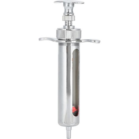 Seringue vétérinaire métallique 10ml pour porcs, poulets, moutons, vaches - Précise et sécurisée (1/5)