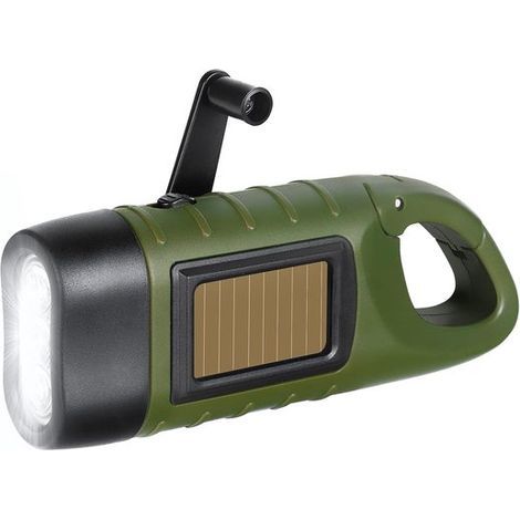 Taschenlampe – Dynamo-Taschenlampe – Solar-Taschenlampe – Wasserdichte Taschenlampe – Überlebens-Taschenlampe – 10.000 mcd – 86 Gramm (1/5)
