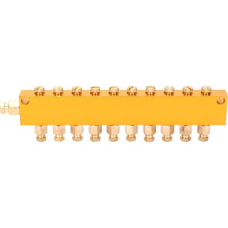 Distributeur d'huile, séparateur de piston d'huile de lubrification réglable, système de lubrification à 1 entrée et 10 sorties