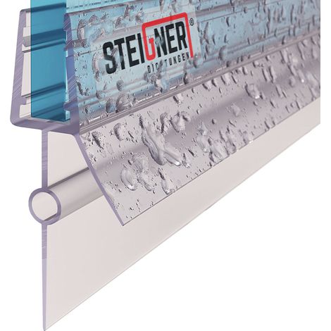 STEIGNER Duschdichtung, 120cm, Glasstärke 7/8 mm, Gerade PVC Ersatzdichtung für Dusche, UK22-08