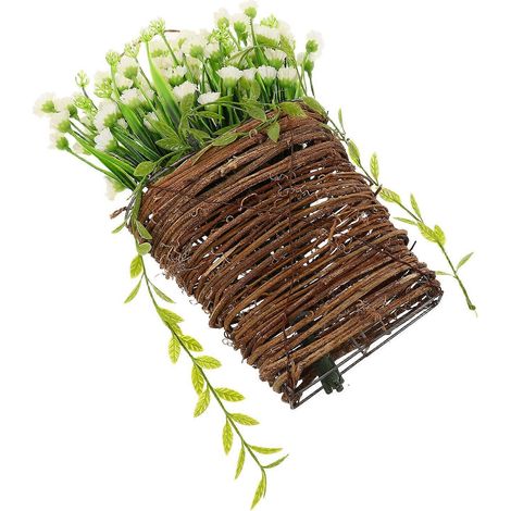 Panier de fleurs artificiel à suspendre à la porte d'entrée (2 pièces) (1/5)