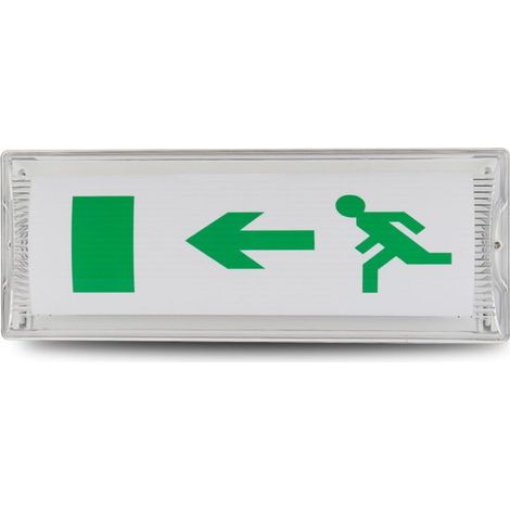 Voyant d'évacuation de sécurité, éclairage de sortie de secours, feu de signalisation de sortie de secours à LED, panneau lumineux de sortie de secours à LED pour centres commerciaux, supermarchés, et (1/5)