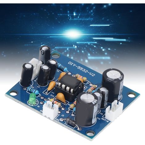 Carte de préamplificateur 5532, alimentation simple, alimentation CC simple 12-35 V, câblage d'amplificateur opérationnel remplaçable (1/5)