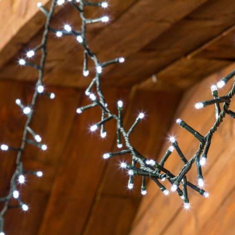Guirlande lumineuse LED 6m 40 LED, guirlande lumineuse de Noël IP65 étanche avec télécommande et minuterie, 8 modes, décoration de fête pour Noël, anniversaire, mariage, salon, blanc froid (1/4)