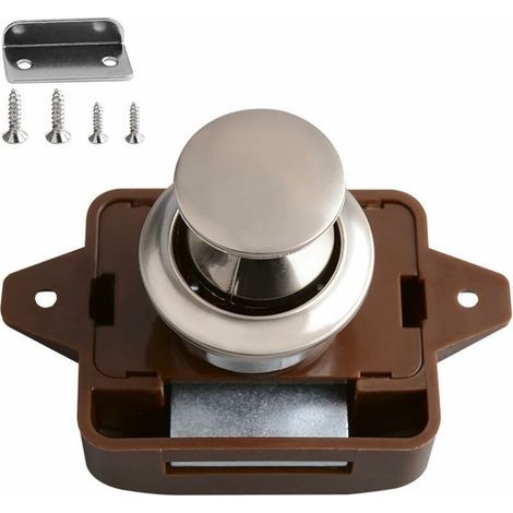 Druckknopf-Türriegel für Wohnmobilmöbel, Schranktüren, Möbelschränke, Campervans, Yachten, Boote, Schubladen (1/5)
