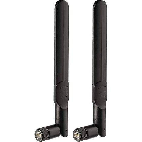 Antenne 4G LTE 8 dBi avec connecteur SMA (2 pièces) compatible avec routeur 4G LTE et point d'accès Wi-Fi domestique. (1/4)