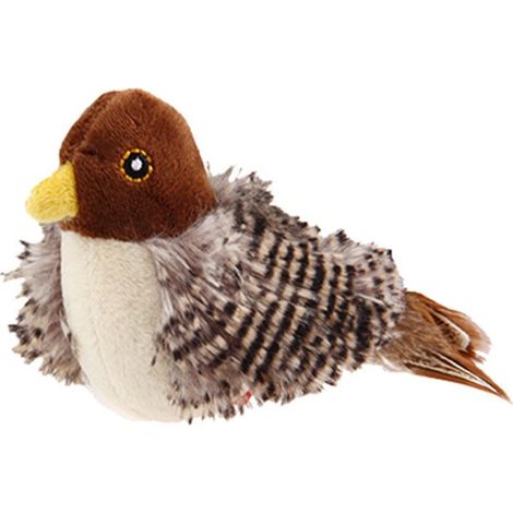 Jouet Interactif pour Chat Oiseau, Jouet pour Chat Oiseau Gazouillant, Jouets en Plumes De Chat, Jouet Simulé pour Chat D'oiseau Gazouillis pour Chats D'intérieur, Sons Et Mouvements De Battements (1/4)