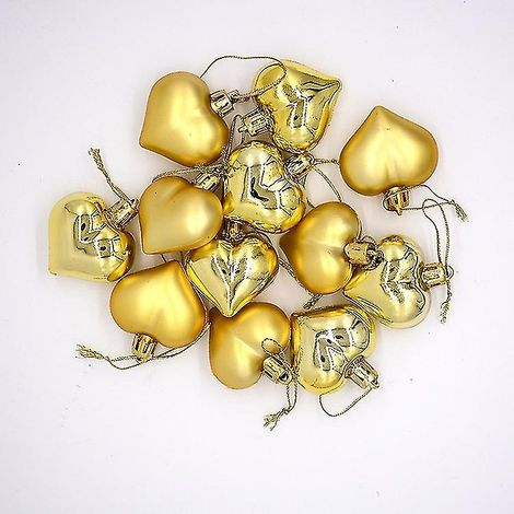 Boules de Noël dorées, 12 décorations pour sapin de Noël, boules de Noël en plastique incassables (1/3)
