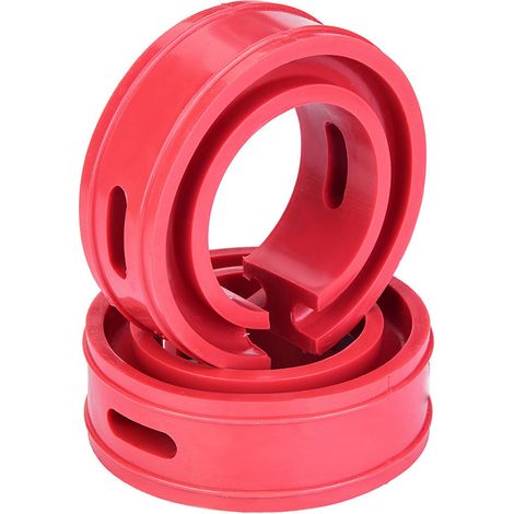 Deux coussinets de butée de ressort d'amortisseur de voiture rouges, type E (1/5)