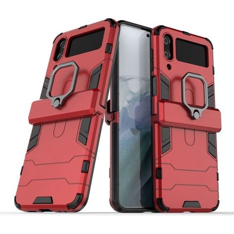 Coque pour Samsung Galaxy Z Flip 4 5G - housse etui rigide anti choc - ROUGE (1/4)