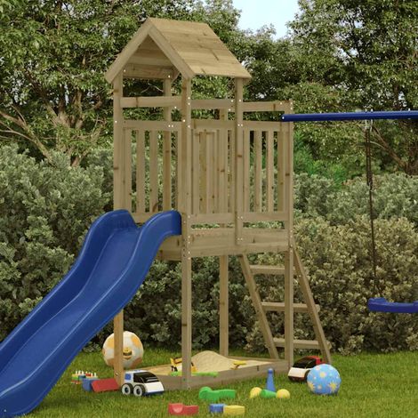 vidaXL Parque infantil exterior madera pino impregnada 53x110x214 cm (1/2)