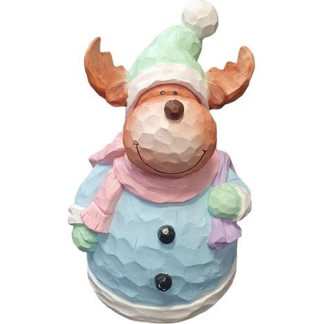 Figur Elch Holzoptik, Polyresin 42 x 30 x 30 cm pastell Dekofigur