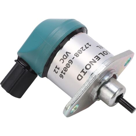 12V Motorstopp-Magnetventil Ref 17208-60016 Aluminiumlegierung für D1005 D1105 V1505 Bagger (1/5)