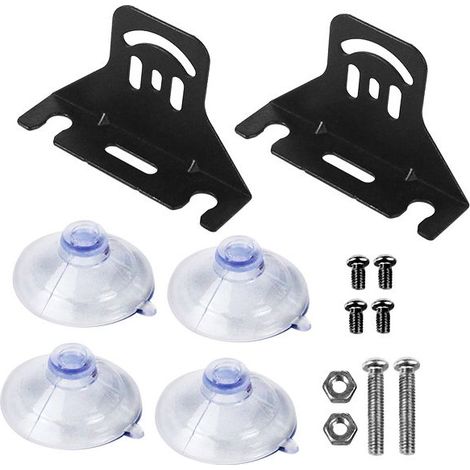 Fixation projecteur automobile led ventouse vis metal noir universel pour phare antibrouillard pare chocs conduite nocturne tout terrain rapide