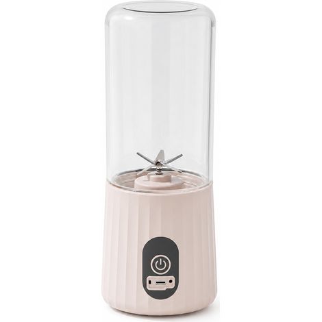 Blender Portable Électrique Rechargeable, Gobelet Mixeur à Jus Beige à 8 Lames (1/5)