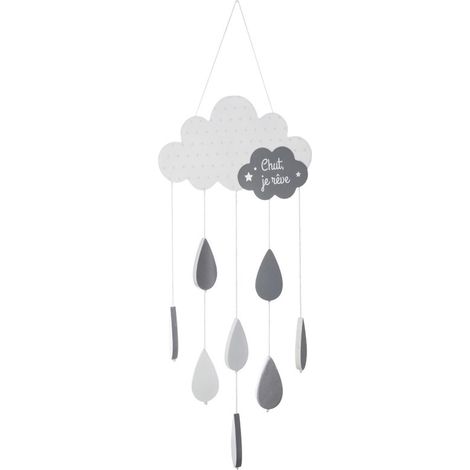 Suspension Enfant Nuage 57cm Gris (1/3)