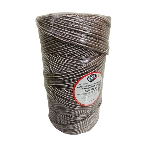 Rollo 200mt cuerda tender trenzada 5mm bicolor blanca/marron (1/2)