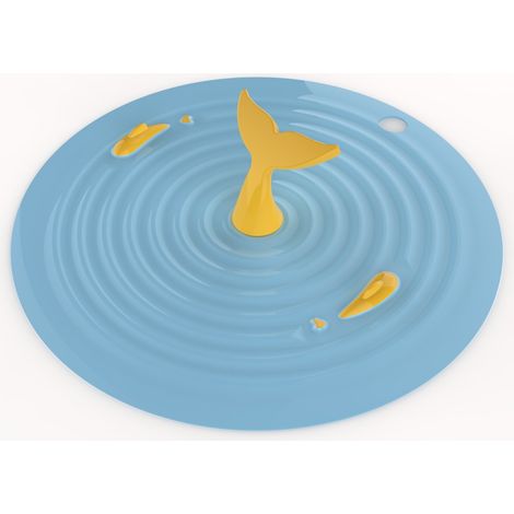 Bouchon de siphon de sol rond en silicone bleu (anti-odeurs) (1/5)