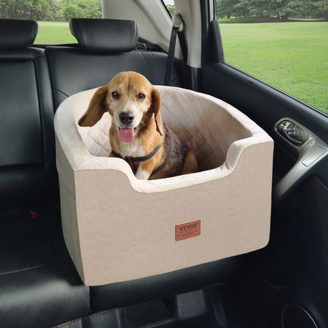 Voyage plus sûr avec siège auto chien imperméable, rehausseur avec laisse de sécurité et poche, jusqu'à 25 kg (1/5)