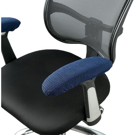 Blaue Armlehnenbezüge für Bürostühle, Armlehnenschoner, dehnbar und fleckenabweisend, waschbar, elastischer Sitz und Schutz (1/5)