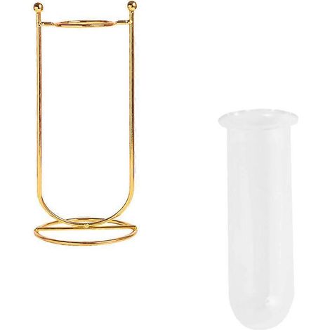 Vase hydroponique en verre créatif, compatible avec la maison, 1 ensemble avec support en métal (1/5)