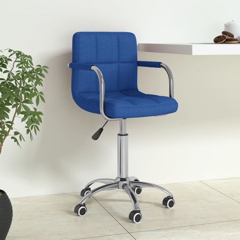 Silla de oficina giratoria de tela azul vidaXL (1/5)