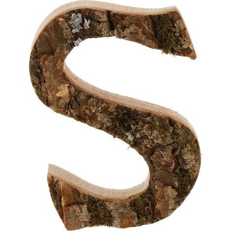 Lettres en bois peintes à la main, numéros de porte, lettre S (1/5)