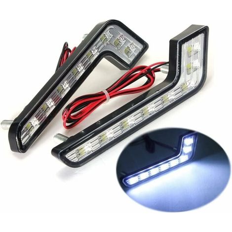 2er-Set LED-Tagfahrleuchten für 12-V-Frontscheinwerfer
