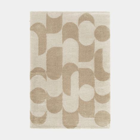 Tapis de salon en matière recyclée - Arty - Marron et beige - 80 x 150 cm (1/5)