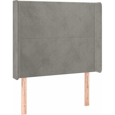 Maison Exclusive - Kopfteil mit Ohren Hellgrau 103x16x118/128 cm (1/5)