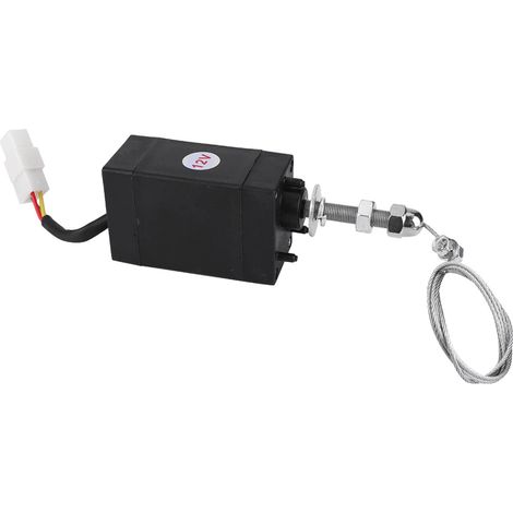 Kit de Solénoïde de Transmission, Solénoïde de Changement de Vitesse DC 12/24 V pour Moteur Disel, Dispositif d'extinction du Moteur, électrovanne d'arrêt du Moteur, Ajusteur (1/5)