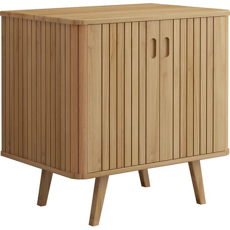 Meuble sous vasque sur pieds en teck - 80 cm - WAMENA (1/4)