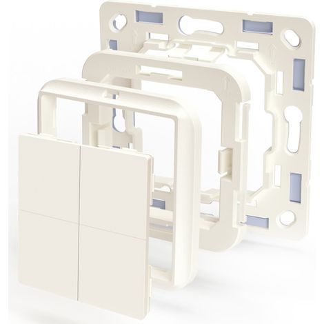 SHELLY Wandtaster-Adapter 232791 , 4-fach, weiß (1/2)