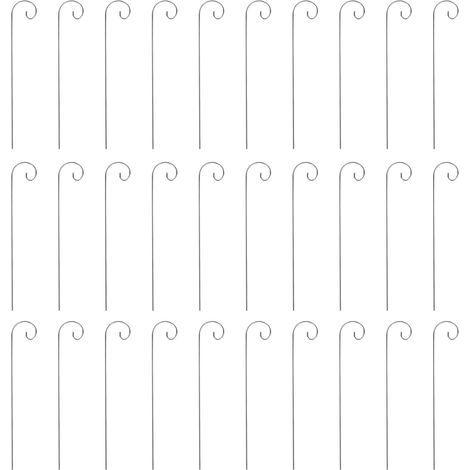30 Pcs Crochets pour étiquettes de plantes, 20 cm, Crochets étiquettes en acier inoxydable pour plantes de jardin, Etiquettes pour fleurs, pots et plante en pot (1/5)