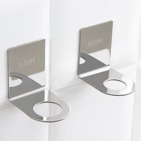 Porte-shampoing en acier inoxydable, étagère de bain pour gel douche, crochet mural sans clous, porte-gel douche (1/5)