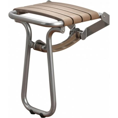 Siège douche escamotable taupe