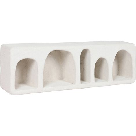 Etagère murale blanche épurée pour salon chic - Blanc éclatant contemporain (1/4)