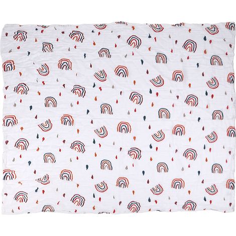 Couverture d'emmaillotage bébé 100% coton, serviette de bain polyvalente pour nouveau-né et allaitement (1/5)