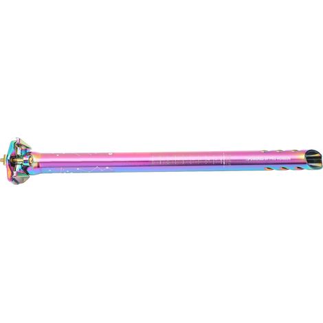 Tige de selle en alliage d'aluminium CNC 27,2 mm pour vélo de route et VTT, rainure anti-dérapage double piste, échelle graduée visible. (1/5)