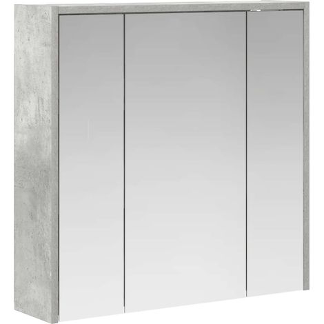 Maison Exclusive - Mobiletto per specchio da bagno Grigio cemento