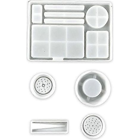 1 moule en résine époxy pour cendrier et moulin à épices, plateau à rouler pour maquillage, moule en silicone (1/5)