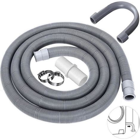 Rallonge Tuyau Evacuation Lave Linge,Tuyau Evacuation Lave Vaisselle,Rallonge Tuyau Lave Vaisselle,Rallonge de Tuyau De Vidange (1/3)