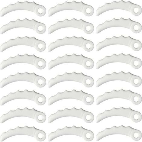24 Ersatz-Kunststoffklingen für Rasentrimmer – 255 mm x 3,6 mm Kopf – Kompatibel mit gängigen Modellen (1/4)