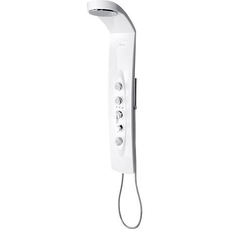 Panneau de douche thermostatique MOLA 210x1300mm, blanc (1/5)